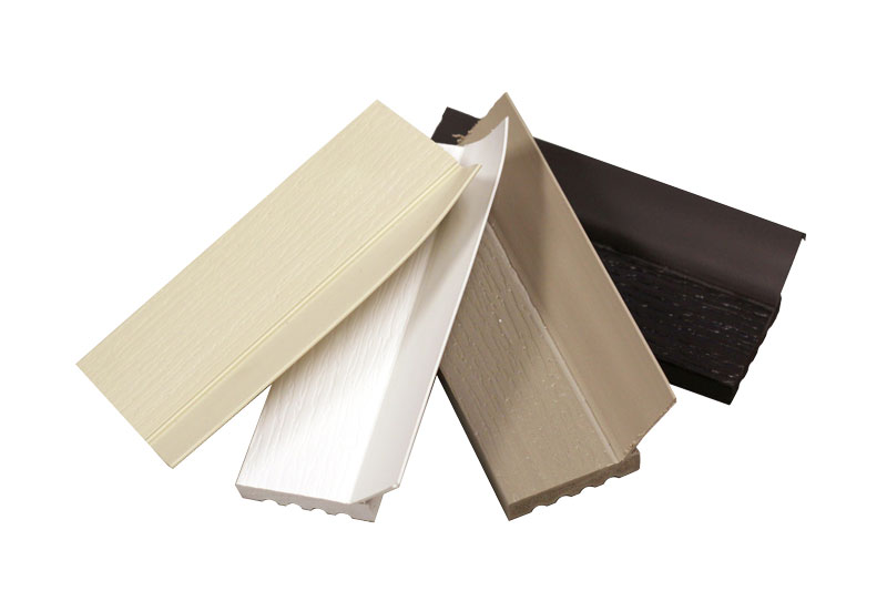 Side vinyl garage door weather seal in several colors